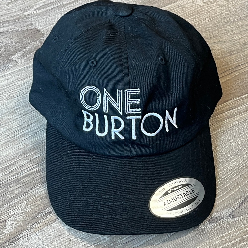 Yupoong The Classics One Burton Black Cotton Adjustable Dad Hat Baseball Cap